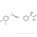 Ácido bencenacético, a-hidroxi -, (57187531, aR) -, compd. con (1R, 2S) -2- (3,4-difluorofenil) ciclopropanamina (1: 1) CAS 376608-71-8